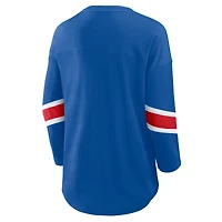 T-shirt à manches 3/4 Fanatics Royal New York Giants Redzone pour femme