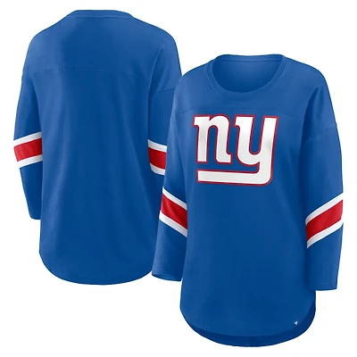Women's Fanatics  Royal New York Giants Redzone 3/4-Sleeve T-Shirt