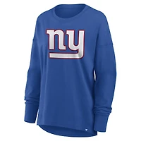 Women's Fanatics Royal New York Giants Relaxed Hip Essential Long Sleeve T-Shirt