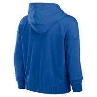 Sweat à capuche entièrement zippé Fanatics Royal New York Giants Script Lock pour femme