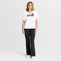 T-shirt boxy blanc fanatique des New York Giants Redzone pour femme