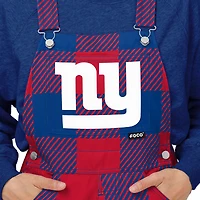 Salopette à carreaux avec grand logo FOCO Royal New York Giants pour femme