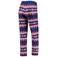 FOCO Royal New York Giants Holiday Ugly Ensemble de pyjama pour femme