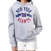 Sweat à capuche en polaire pour femme G-III 4Her par Carl Banks, gris chiné, motif City Graphic Team des New York Giants