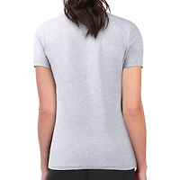 T-shirt léger à imprimé Love pour femme G-III 4Her par Carl Banks, gris chiné, coupe ultra-ajustée, des New York Giants