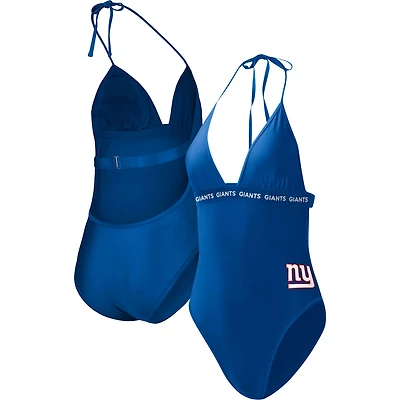 Women's G-III 4Her by Carl Banks Royal New York Giants Full Count One-Piece Swimsuit