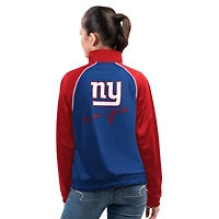 Veste de survêtement zippée G-III 4Her par Carl Banks Royal New York Giants Replay pour femme