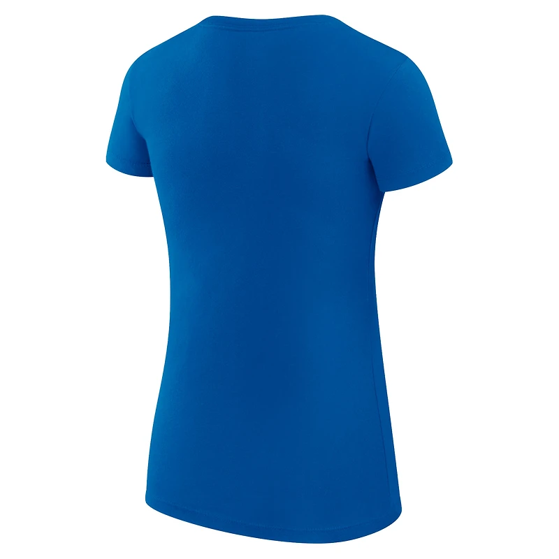 T-shirt léger et ultra-ajusté G-III 4Her par Carl Banks Royal New York Giants pour femme avec logo de l'équipe