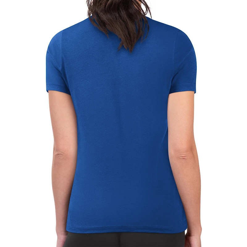 T-shirt léger et ultra-ajusté G-III 4Her par Carl Banks Royal New York Giants pour femme avec logo de l'équipe