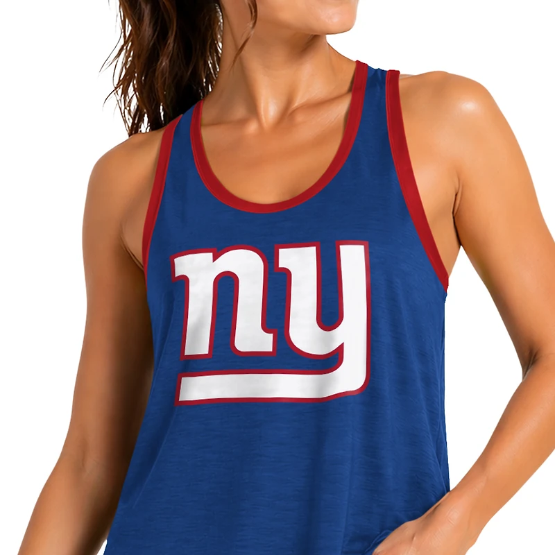Women's G-III 4Her by Carl Banks Royal New York Giants Tater II Racerback Tank Top