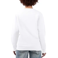 Sweat-shirt à capuche en molleton tri-blend blanc G-III 4Her by Carl Banks pour femme, avec logo des New York Giants