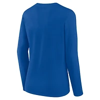 T-shirt à manches longues Athletic Royal pour femme, logo des New York Giants