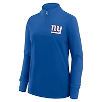 Veste zippée quart de tour Velocity Athletic Royal New York Giants pour femme