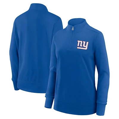 Veste zippée quart de tour Velocity Athletic Royal New York Giants pour femme