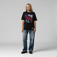Women's Mitchell & Ness  Black New York Giants Team Dynamic Boyfriend T-Shirt
