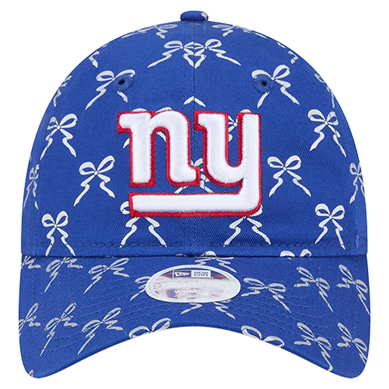 Women's New Era Royal New York Giants Ribbon 9TWENTY Adjustable Hat