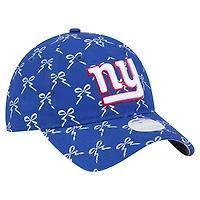 Casquette ajustable New Era Royal New York Giants Ribbon 9TWENTY pour femme