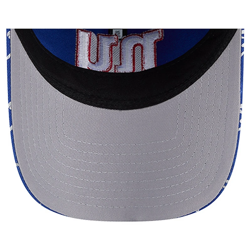 Casquette ajustable New Era Royal New York Giants Ribbon 9TWENTY pour femme