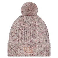 Bonnet en tricot à revers tendance avec pompon pour femme New Era Stone New York Giants