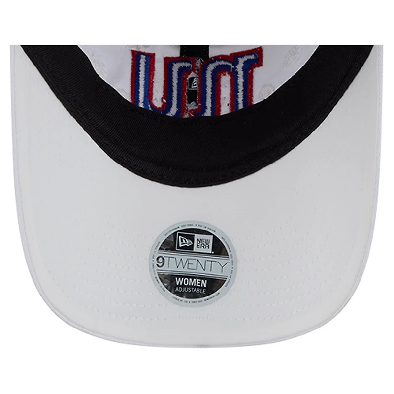 Casquette ajustable New Era blanche à imprimé floral New York Giants 9TWENTY pour femme
