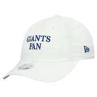 Women's New Era White New York Giants Team Fan 9TWENTY Adjustable Hat