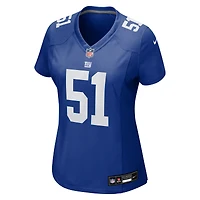 Maillot Nike Abdul Carter Royal pour femme, choix de premier tour des Giants New York
