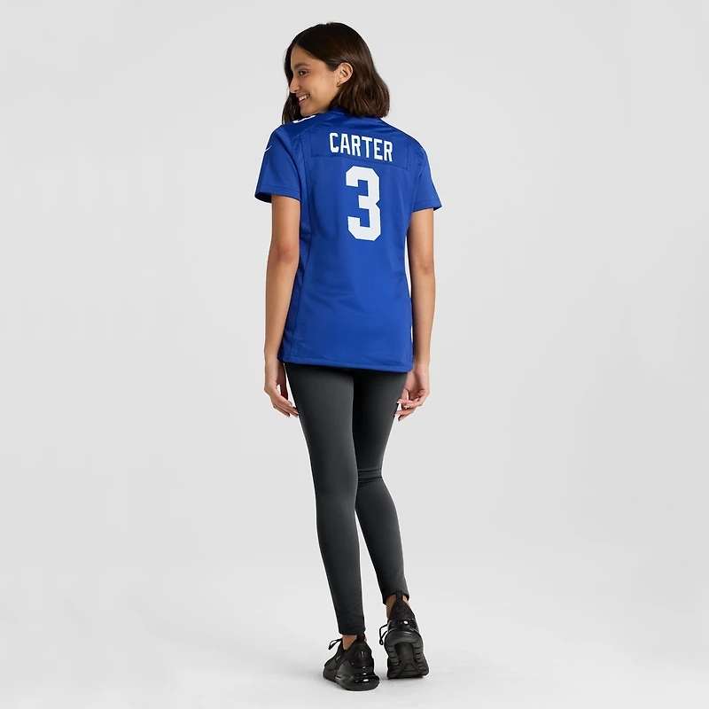 Women's Nike Abdul Carter Royal New York Giants Team Game Jersey