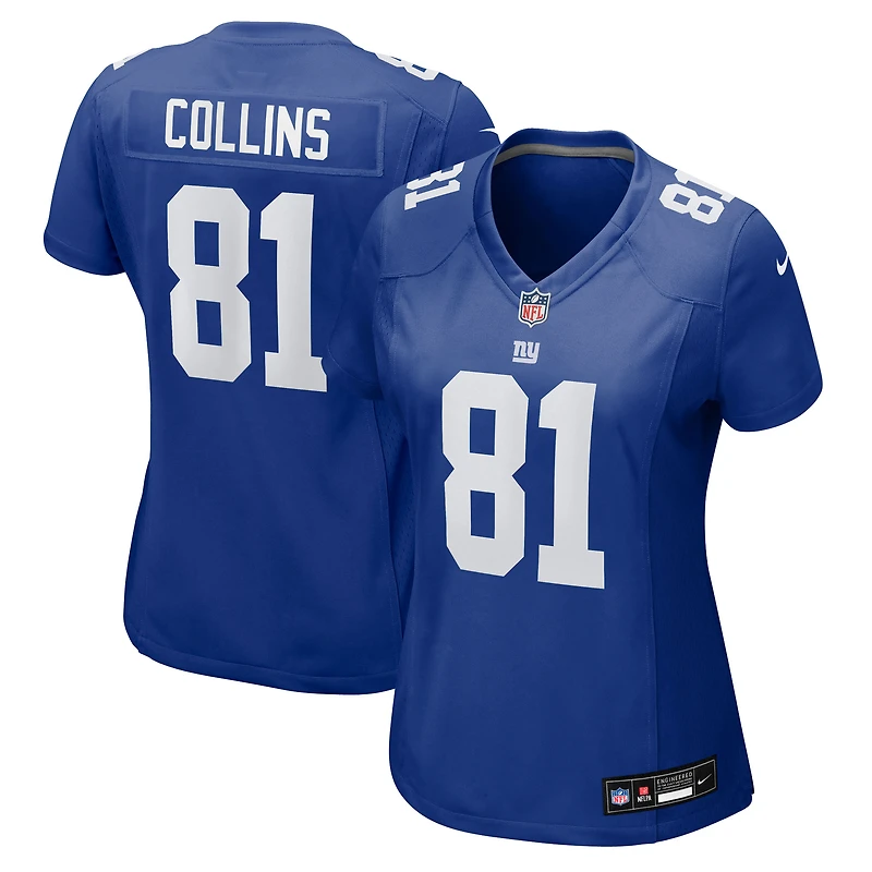 Women's Nike Beaux Collins  Royal New York Giants Team Game Jersey