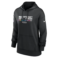 Chandail à capuchon Therma Performance pour femme Nike New York Giants 2022 Crucial Catch - Noir