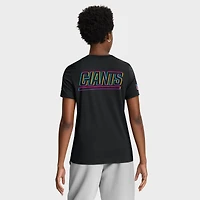 Women's Nike Black New York Giants 2025 NFL Crucial Catch Tri-Blend Dri-FIT T-Shirt