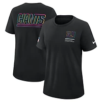 T-shirt Nike noir New York Giants 2025 NFL Crucial Catch Tri-Blend Dri-FIT pour femme