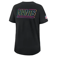 T-shirt Nike noir New York Giants 2025 NFL Crucial Catch Tri-Blend Dri-FIT pour femme