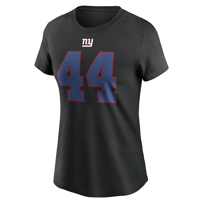 Women's Nike Cam Skattebo Royal New York Giants Name & Number T-Shirt