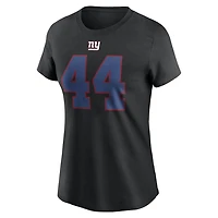 Women's Nike Cam Skattebo Royal New York Giants Name & Number T-Shirt