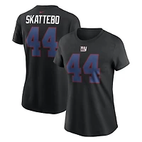 Women's Nike Cam Skattebo Black New York Giants Name & Number T-Shirt