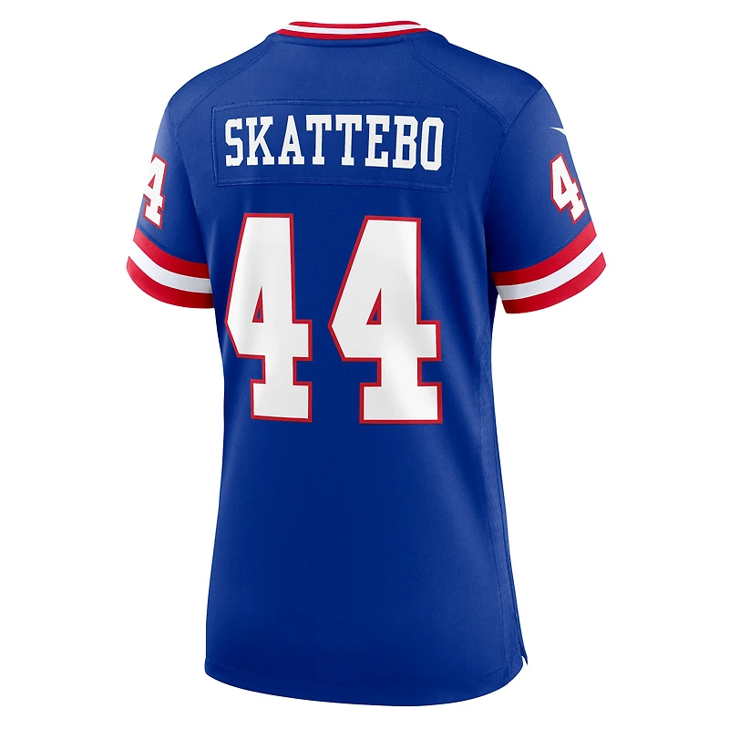 Maillot Nike Cam Skattebo Royal New York Giants Alternate 2 Legacy Game pour femme