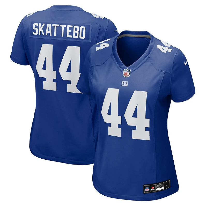 Maillot Nike Cam Skattebo Royal pour femme, joueur de l'équipe des New York Giants