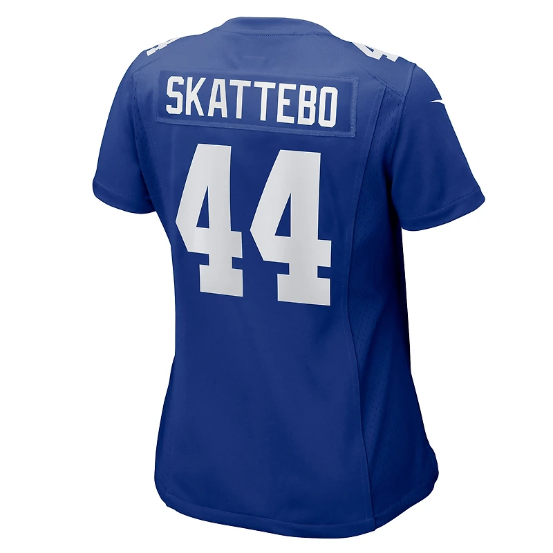 Maillot Nike Cam Skattebo Royal pour femme, joueur de l'équipe des New York Giants