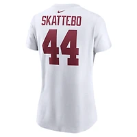 Women's Nike Cam Skattebo White New York Giants Name & Number T-Shirt