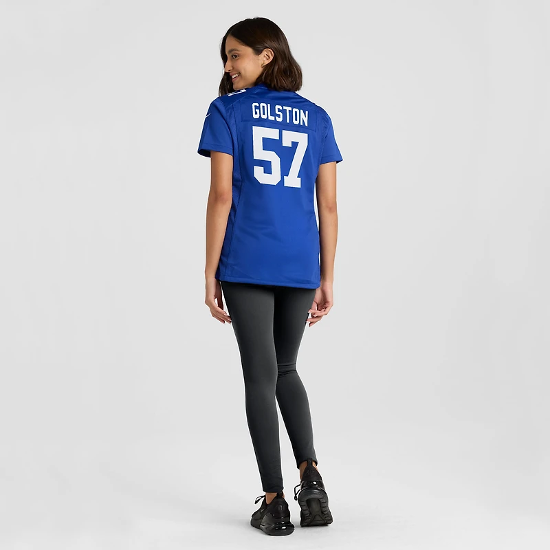 Women's Nike Chauncey Golston  Royal New York Giants Team Game Jersey