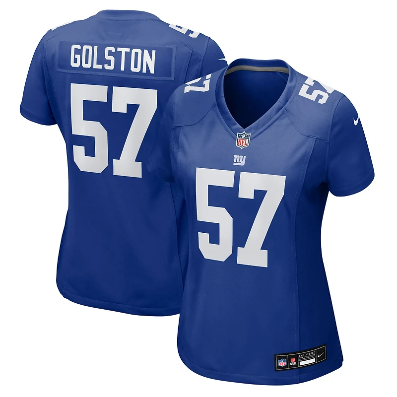 Maillot Nike Chauncey Golston Royal pour femme des New York Giants