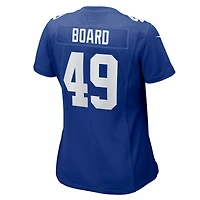 Women's Nike Chris Board  Royal New York Giants Team Game Jersey