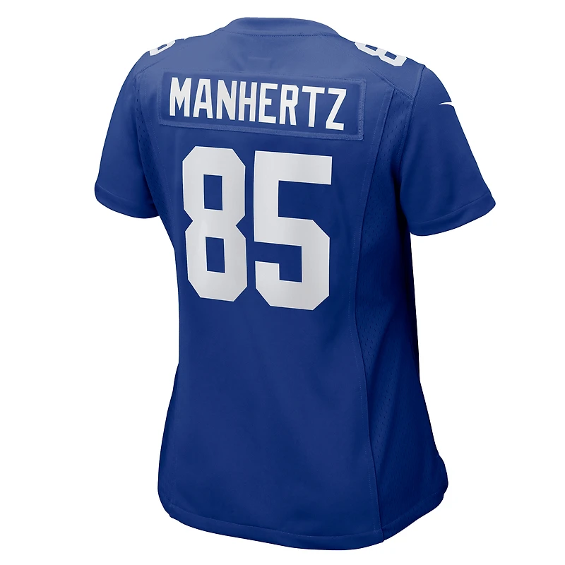 Maillot de match Nike Chris Manhertz Royal New York Giants pour femme