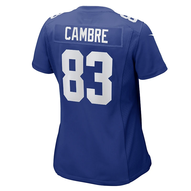 Women's Nike Dalen Cambre Royal New York Giants Team Game Jersey
