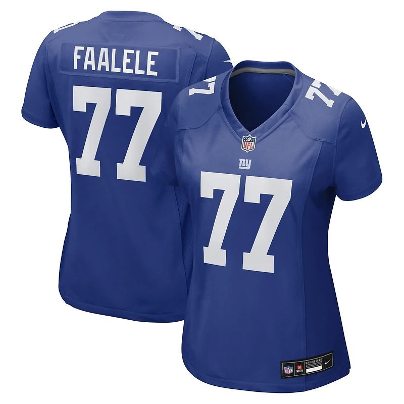 Women's Nike Daniel Faalele Royal New York Giants Team Game Jersey