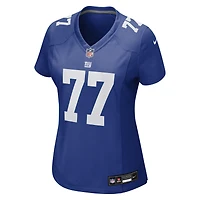 Women's Nike Daniel Faalele Royal New York Giants Team Game Jersey
