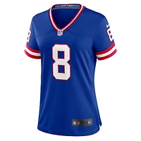 Maillot de joueur Nike Daniel Jones Royal New York Giants pour femme
