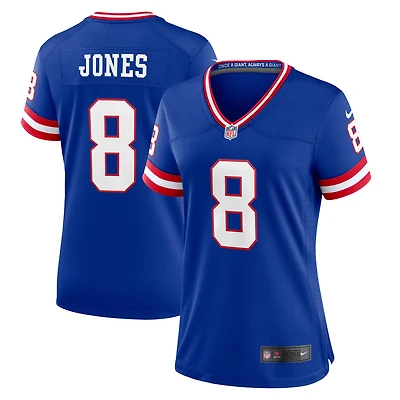 Maillot de joueur Nike Daniel Jones Royal New York Giants pour femme