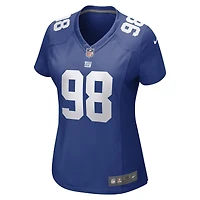 Maillot de match Nike D.J. Reader Royal pour femme, New York Giants
