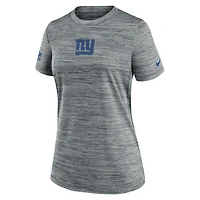 Women's Nike Gray New York Giants Sideline Velocity Performance T-Shirt